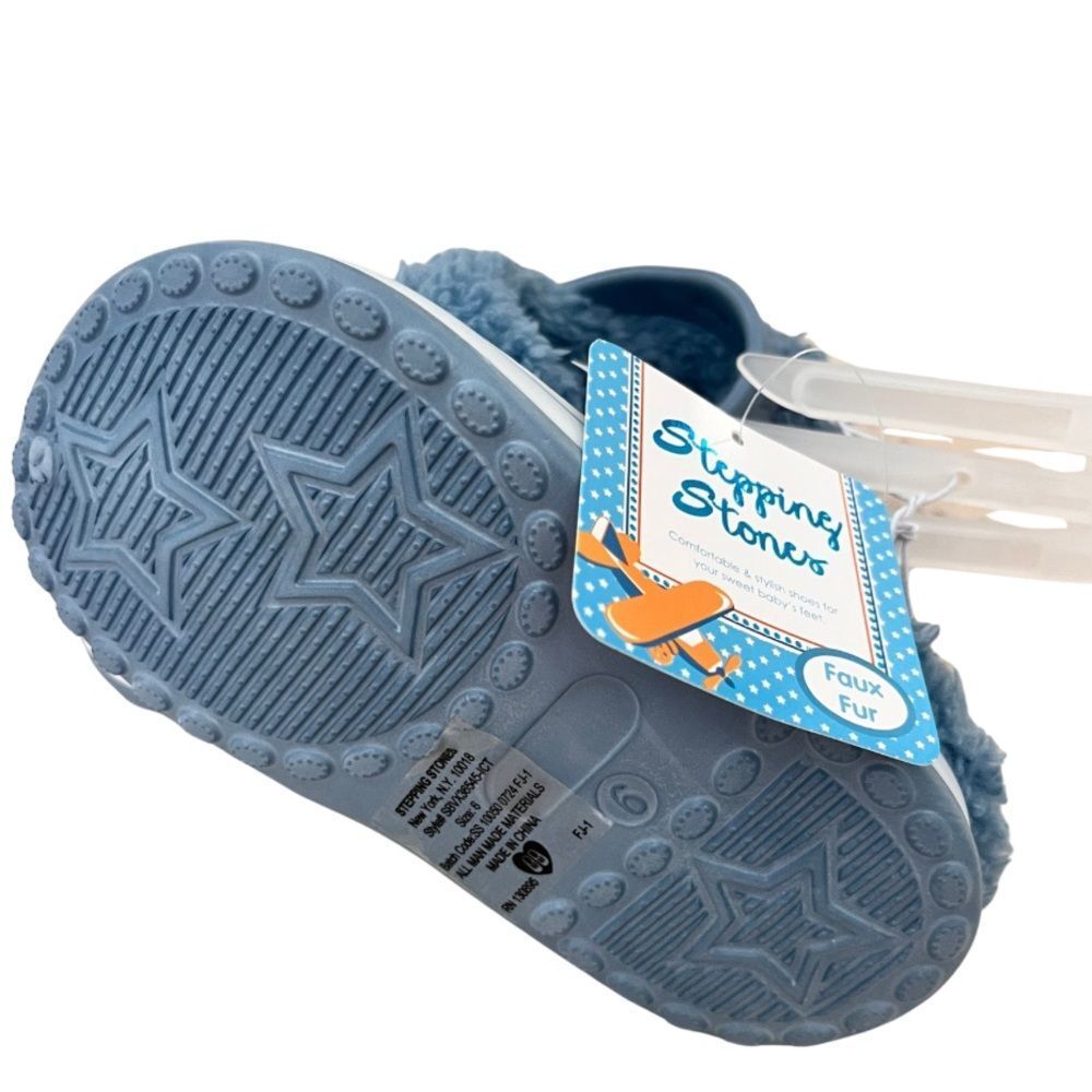 Stepping Stones Toddler Clogs with Faux Fur- 6 - Picture 3 of 4